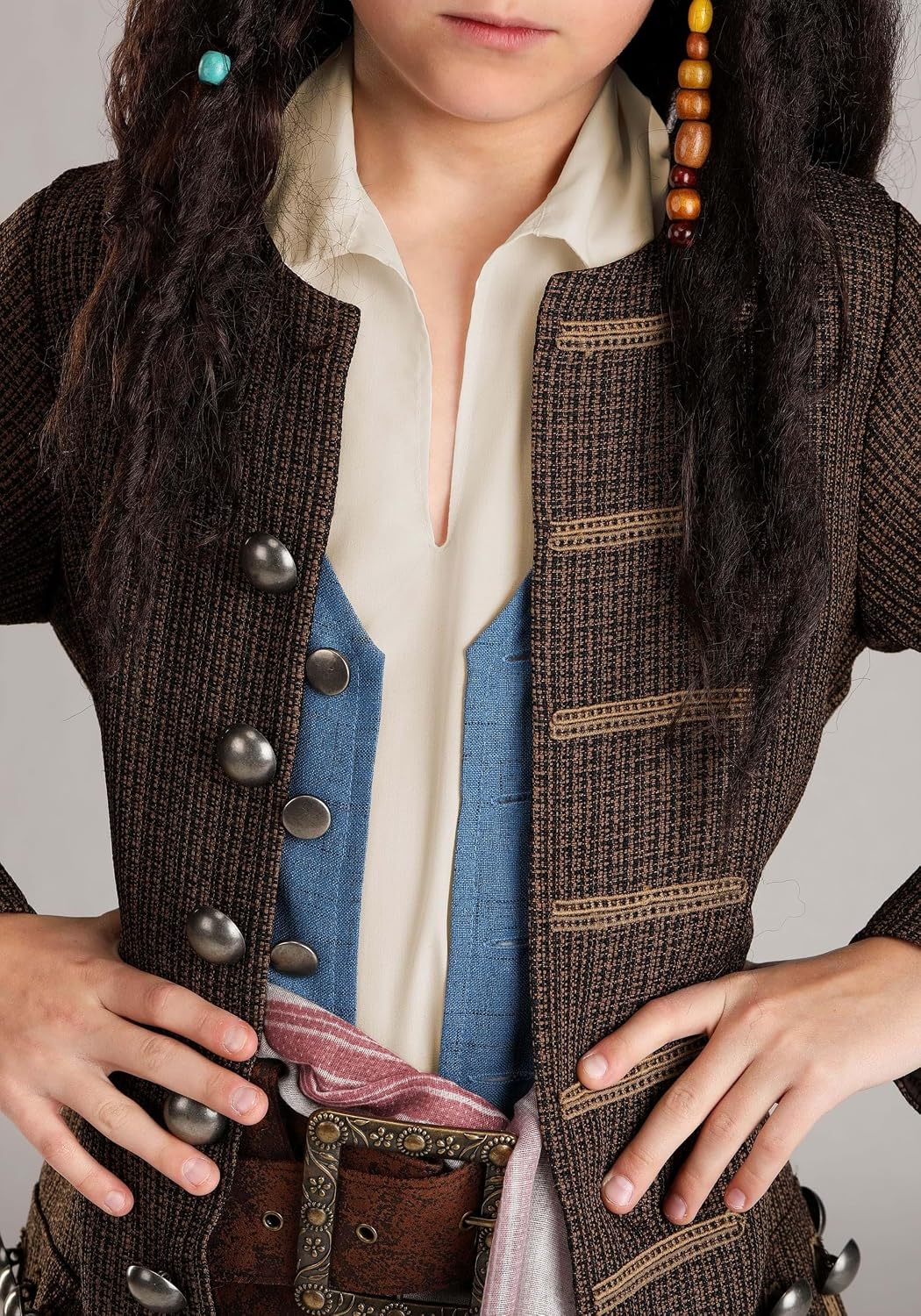 Kid's Jack Sparrow Costume | Pirates of the Caribbean Premium Captain Jack Sparrow Pirate Costume for Boys