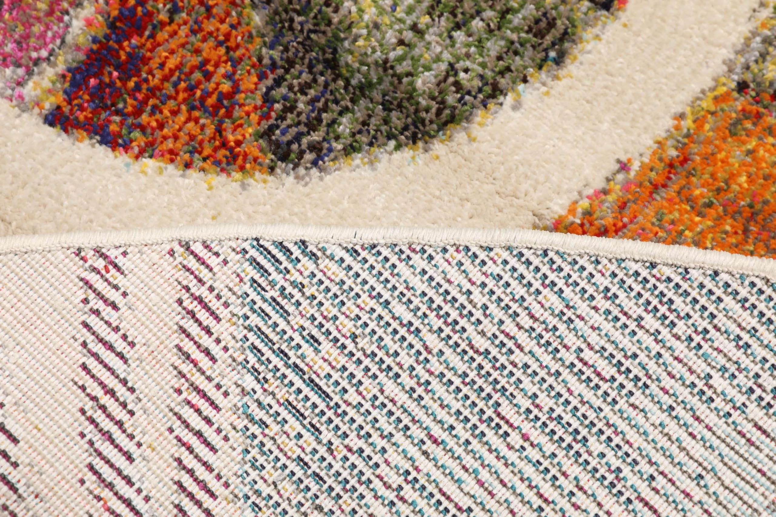 Tappeto Moderno RugVista Monet - Pelo Corto, Ø150cm, Rotondo, Multicolore, OEKO-TEX - Foto 4