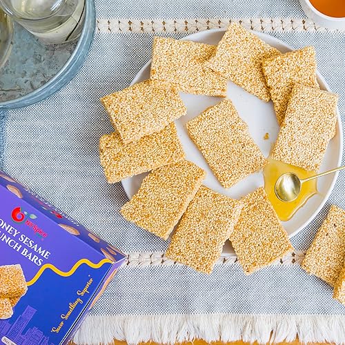 Miniatura 3 de NY SPICE SHOP Barras de miel de sésamo - 1 libra de caramelo de miel - Crujiente de sésamo - Caramelo de sésamo - Miel de sésamo - Barra de sésamo -