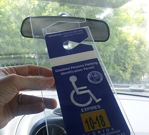 Miniatura 6 de Paquete de 2 soportes protectores transparentes para discapacitados, para espejo retrovisor, diseño de plástico flexible y duro, 2 unidades