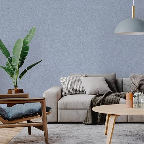 Miniatura 2 de Mecpar Papel tapiz azul sólido de 15.7 pulgadas x 32.8 pies, papel de contacto azul puro, papel tapiz azul puro, película de vinilo texturizada,