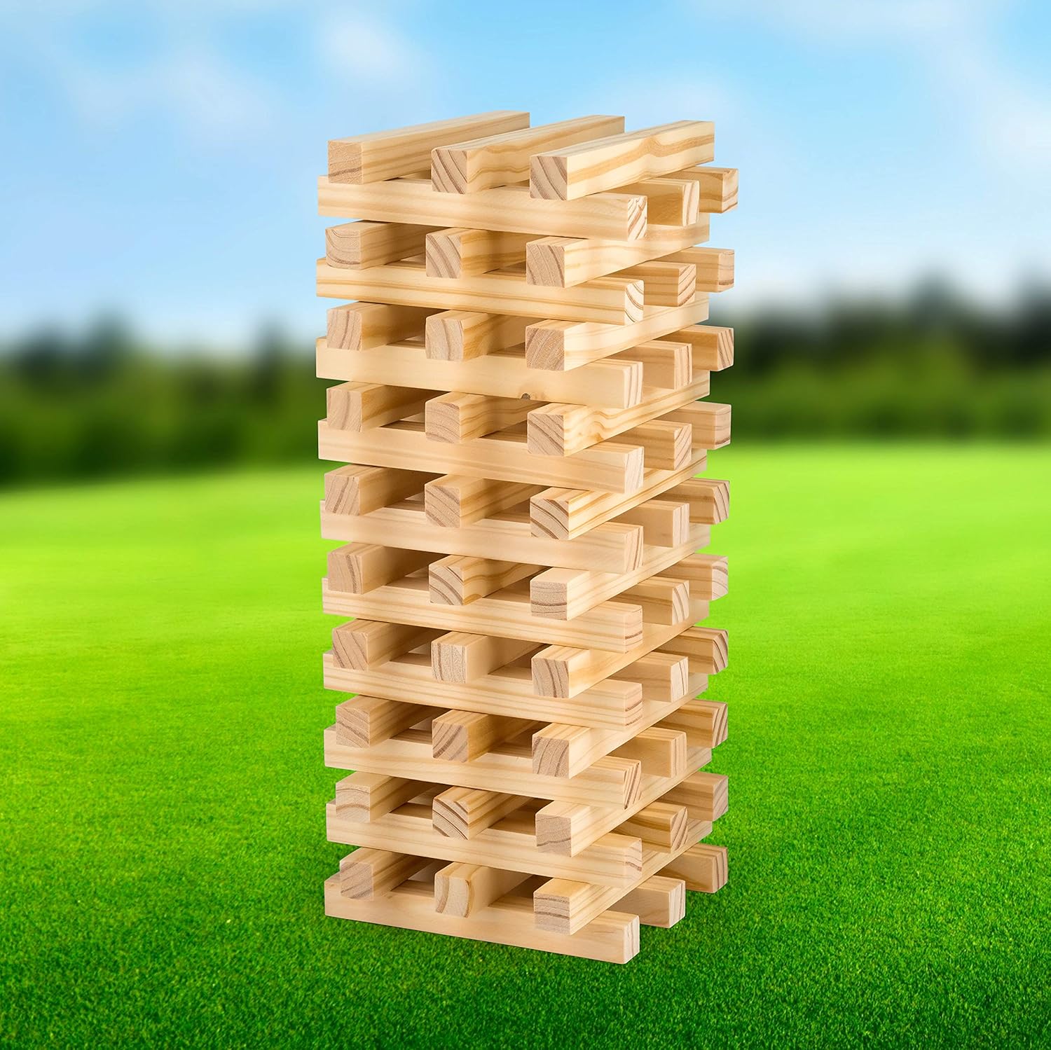 Hello Summer HS010 Giant Jumbo Wooden Blocks Outdoor Family Tumble ...