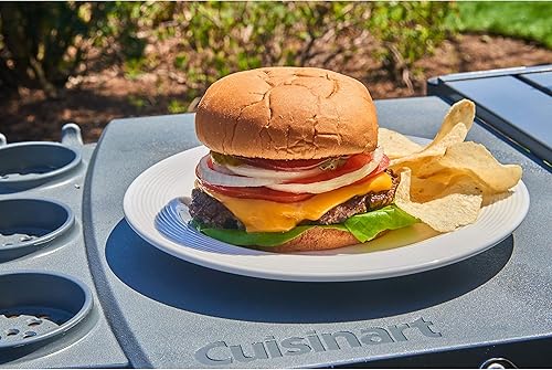 Miniatura 7 de Cuisinart Kit para Hamburguesas Smash, Prensa de Hierro Fundido, Espátula, Agitador para Condimentos y Papeles para Hamburguesas para Cocciones