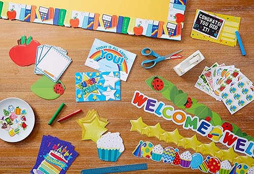Miniatura 5 de Eureka 841579 Cuaderno de papel recortado motivacional decoración de aula para profesores y fiestas infantiles, 36 piezas, multicolor