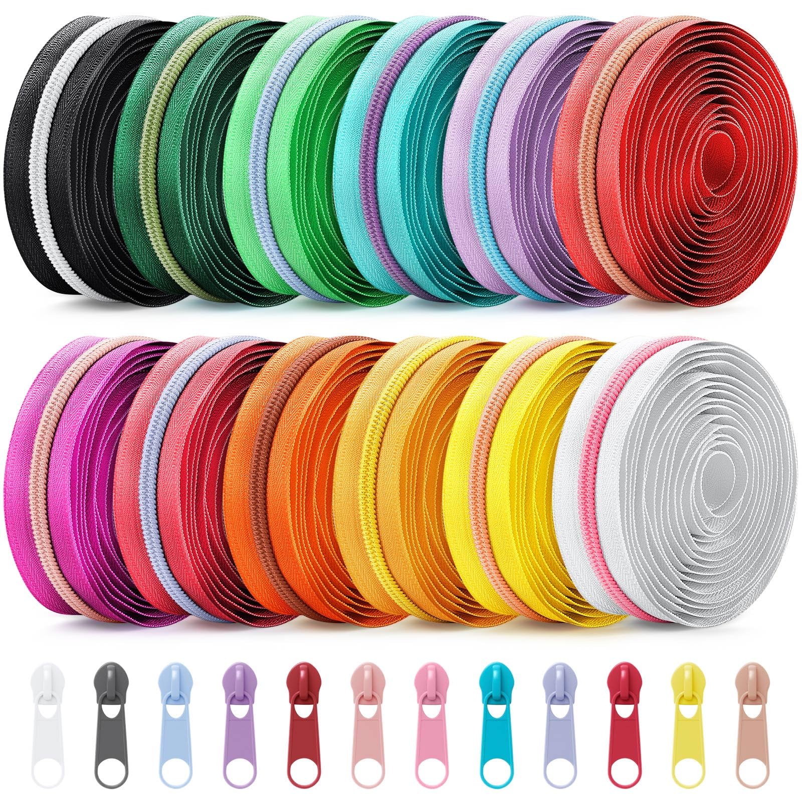 Amazon.com: Solsew 12 Pcs 36 Yards Colourful Zippers for Sewing #5