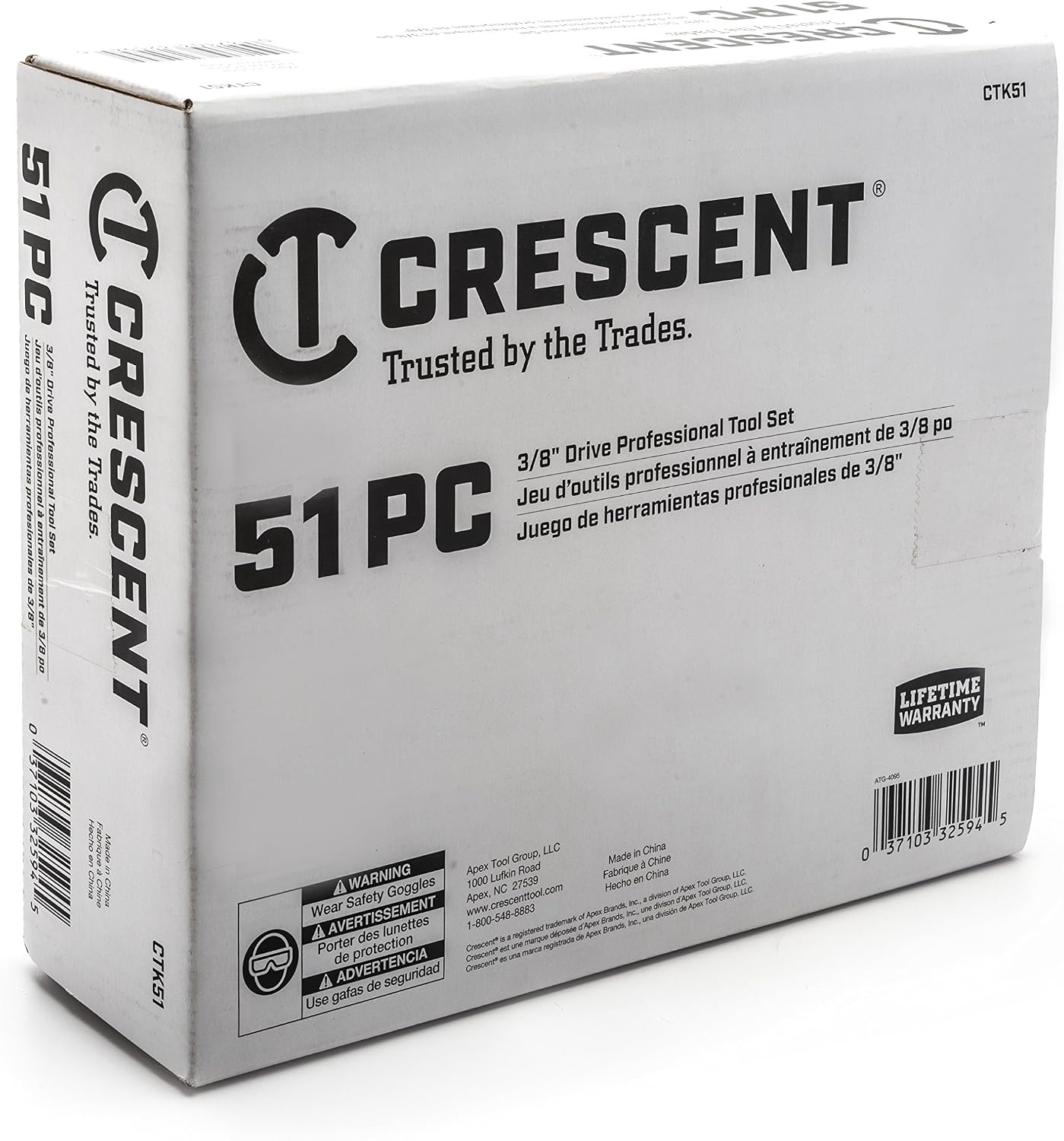 Crescent 51 Piece Mechanics Tool Set, SAE & Metric - CTK51, Multi, One Size