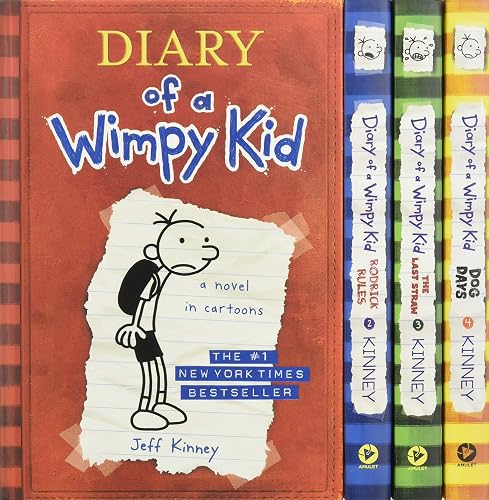 Diary of a Wimpy Kid Box of Books: Diary of a Wimpy Kid, Rodrick Rules, The Last Straw, Dog Days: 1-4