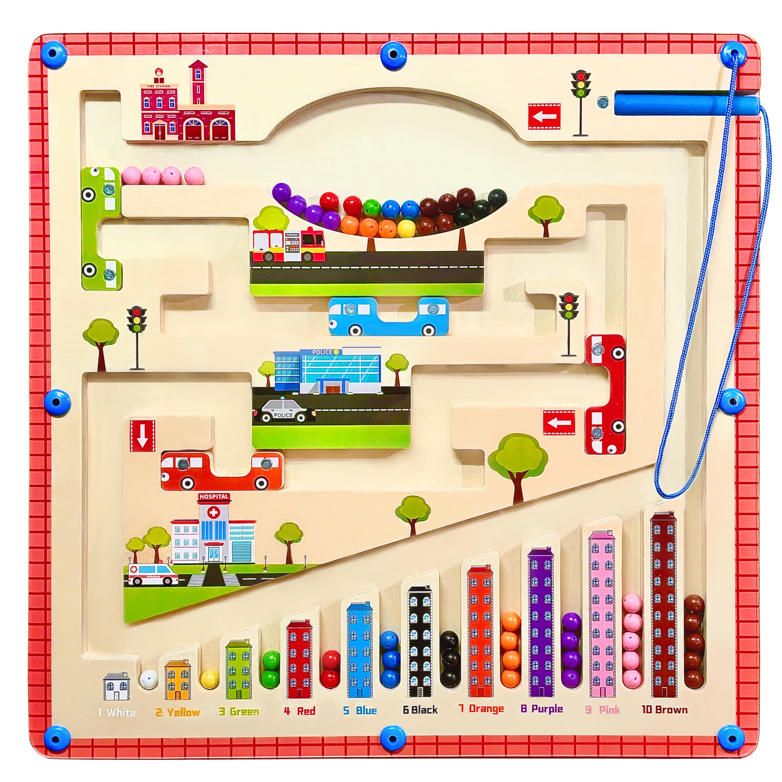 Color and Number Maze,Preschool Learning Activities,Montessori