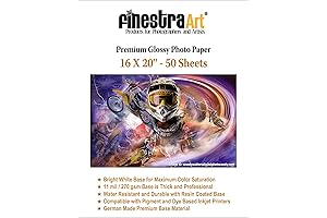 Premium 16x20 Glossy Inkjet Photo Paper (50 Sheets)