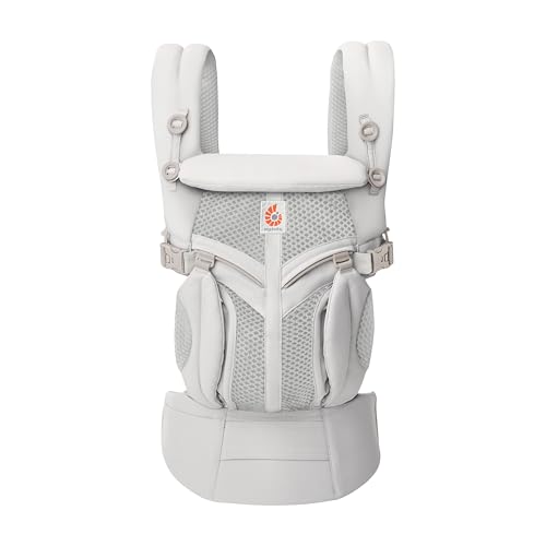 Ergobaby Portabebés, Omni 360 Cool Air Mesh de 4 posiciones para recién nacidos y niños pequeños (0 3 años), Portabebés ergonómico y mochila, Gris Perla
