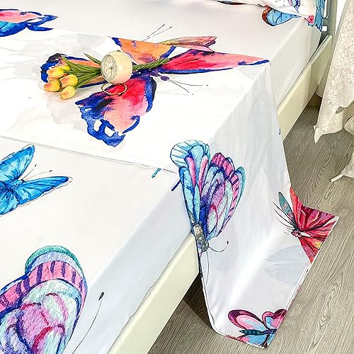 Miniatura 8 de CVHOUSE Juego de sábanas bajeras de mariposa tamaño individual juego de ropa de cama de mariposa juego de sábanas de mariposa colorido 1 sábana