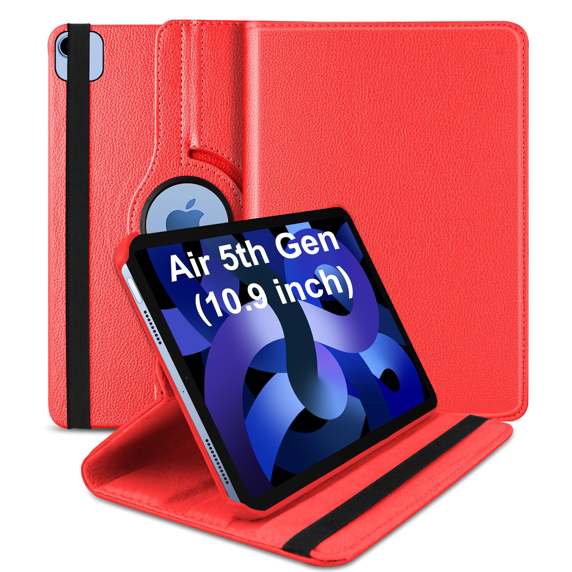 TGK Rotating Cover for iPad Air 5th Gen Cover 10.9 inch (2022), Red 360 Degree Leather Stand Case (B09WHPPFTT) Amazon Price History, Amazon Price Tracker