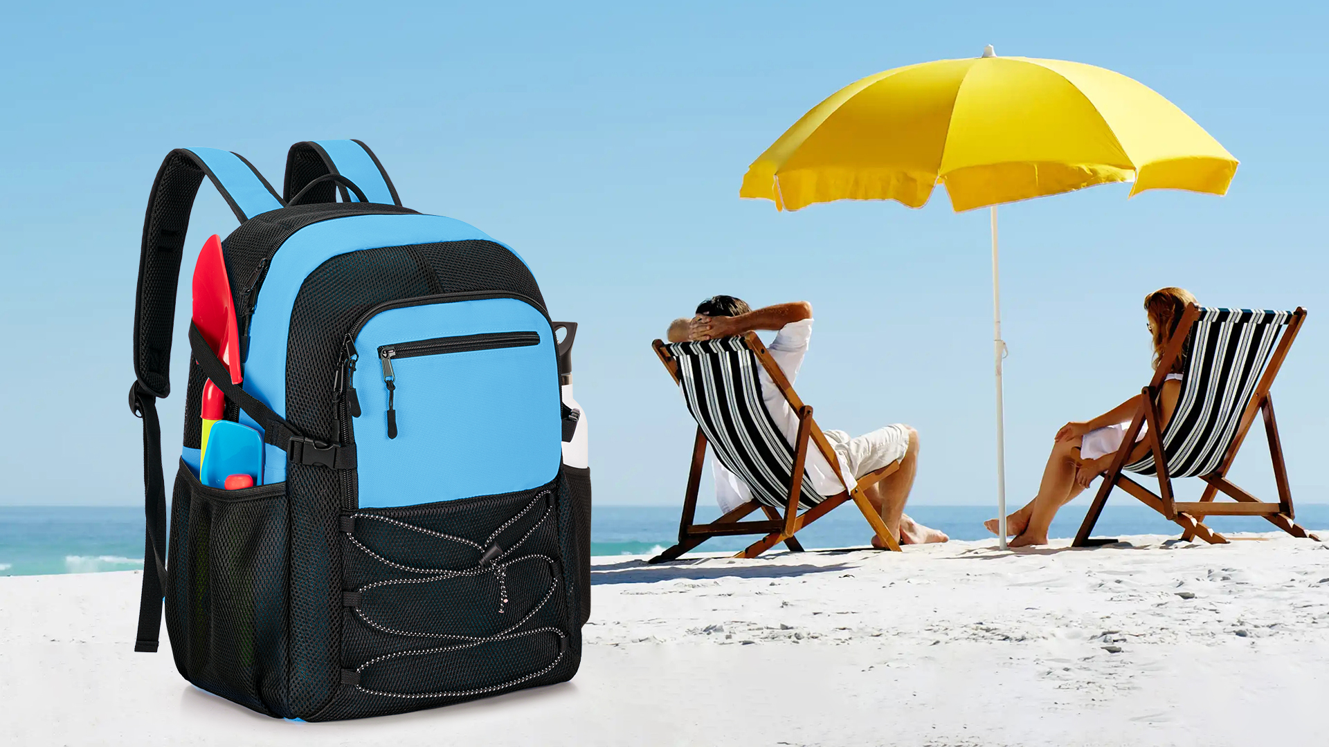 Sac à Dos De Plage Fasrom Avec Fond Zippé - Grand Sac Voyage Et Sport