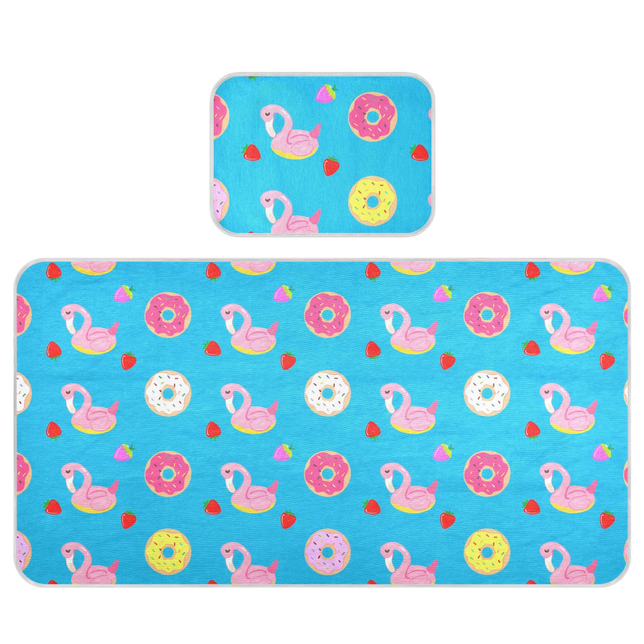 Takiito Flamingo Pool Floats Baby Cooling Mattress Pad, Soft & Breathable Cooling Mat Keep Baby Cool in Summer 28x52 in, Nursery Essential