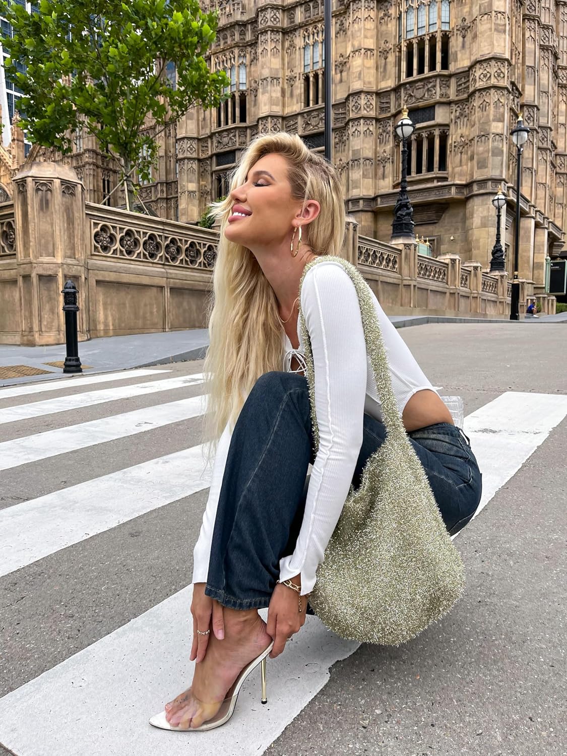 ENBEI large Sparkly bag for clubbing party tote bag aesthetics for women .Christmas,New Year,Gifts for Women with Gift Boxes - Image 7