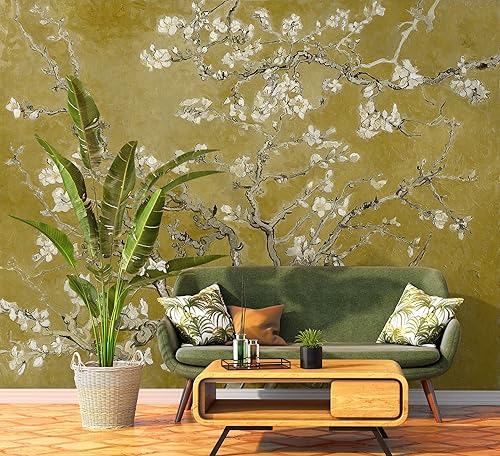 Miniatura 9 de Almond Blossom Wallpaper Watercolor Floral Wall Mural (STYLE 1)