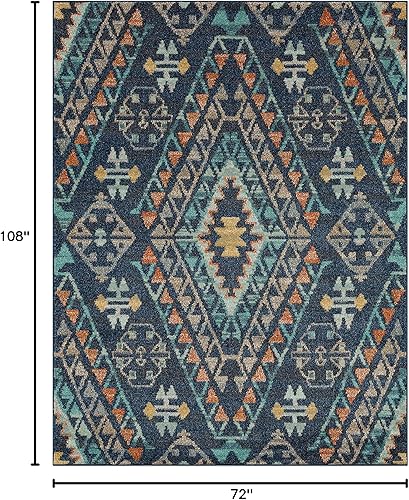 Vista 77 de Mohawk Home Bonilla - Alfombra oriental floral de 5 pies 3 pulgadas x 8 pies, color azul cielo, perfecta para sala de estar, comedor, oficina