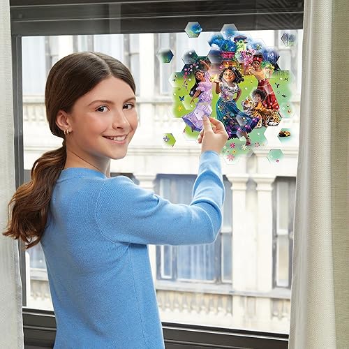 Miniatura 10 de Make It Real Disney Mosaico de arte de ventana  Princesa Disney  70 piezas, rompecabezas reutilizables para ventana, crea una imagen de 9.5 x 16.5,