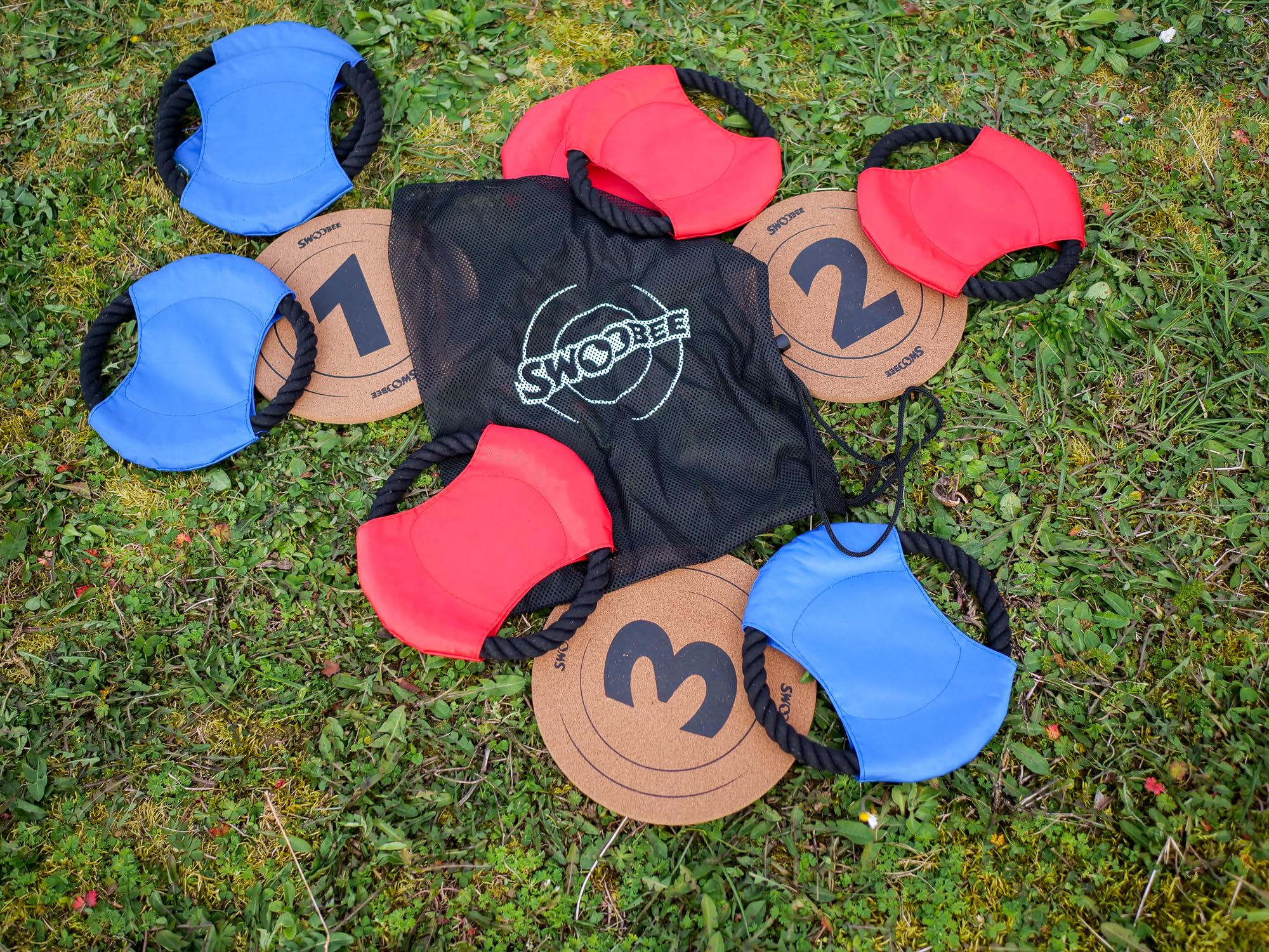 Bandjo - Swoobee - Jeu d'Ambiance - Jeu d'Adresse - en Extérieur et Intérieur - Facile et Léger à Transporter - Idéal pour s'Amuser Entre Amis ou en Famille - De 2 à 8 Joueurs - A Partir de 6 Ans.