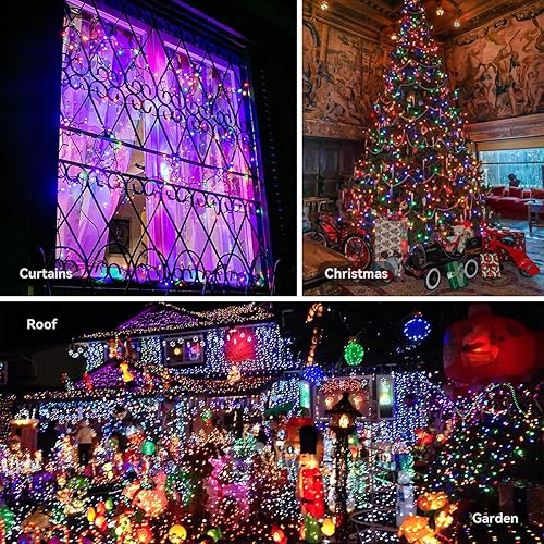 Miniatura 8 de ITICdecor Cadena de luces de Navidad 33 pies, 100 LED, luces de hadas a pilas impermeables para interior y exterior con control remoto, temporizador