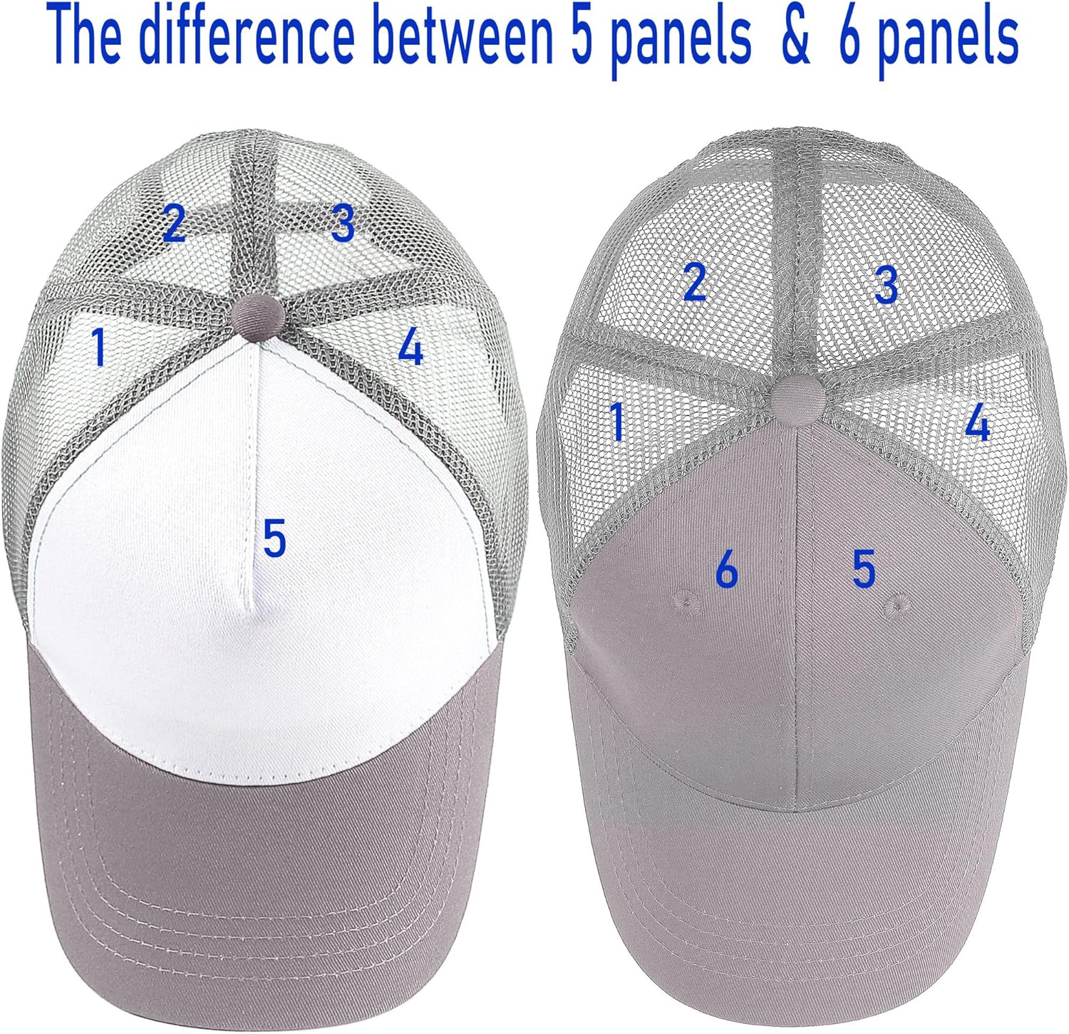 Falari 12 Pack Bulk Wholesale Mesh Trucker Hats 5 Panel and 6 Panel Baseball Caps for Men and Women - Image 3