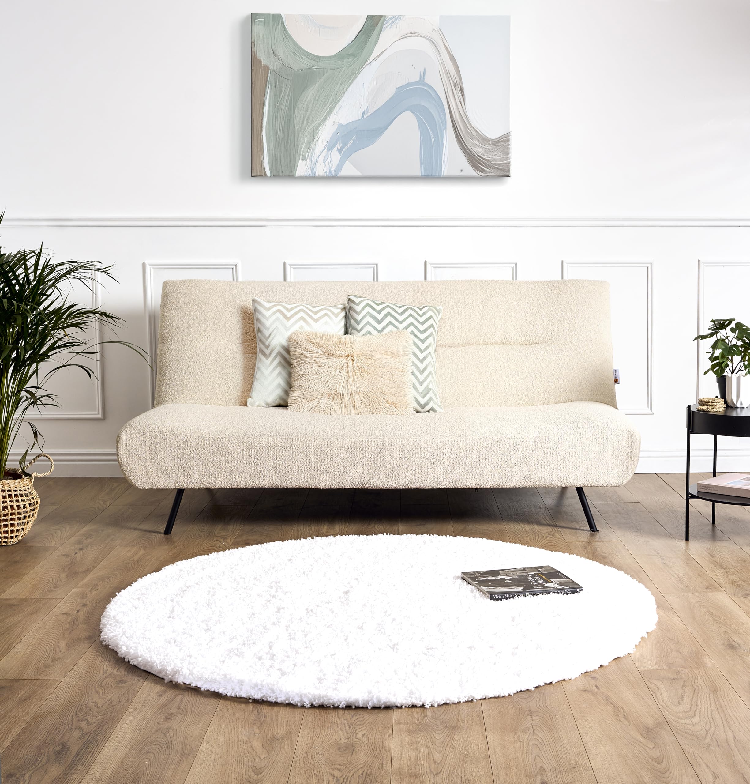 Bravich Navy Blue Shaggy Rug 80 x 150cm (2'7" x 4'11") 5cm Pile Medium Thick Fluffy Living Room Hessian Backed Washable — view 76