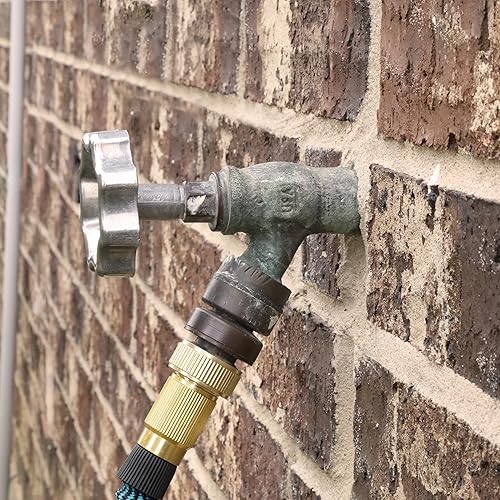 Miniatura 4 de Danco - Manija de grifo de agua para exteriores, repuesto de mango de rueda redonda Bibb, incluye tornillos, metal (10006), platapeltre, 1.25