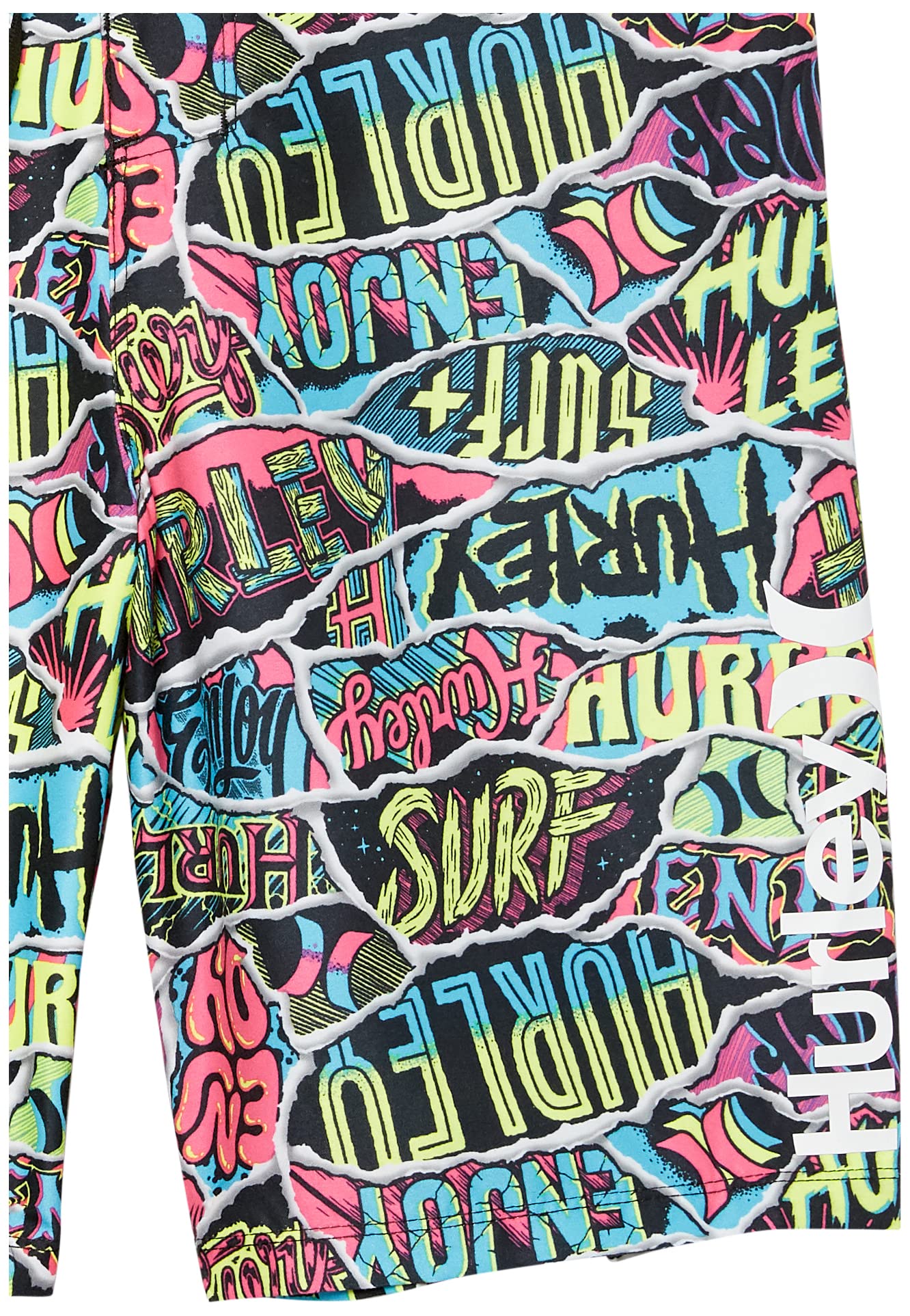 Hurley Boys' Board Shorts, Multi/Ripped, 2T
