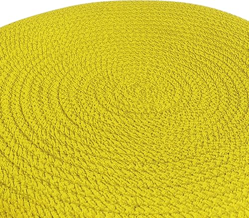 Miniatura 54 de SIMPLIHOME Nisi - Puf redondo de punto para exterior/interior en poliéster PET reciclado gris claro para sala de estar, dormitorio y habitación de