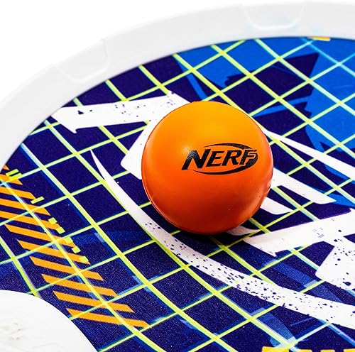 Miniatura 6 de Nerf Juego de tenis de espuma para niños, juego de tenis para 2 jugadores, raquetas jumbo y pelota de tenis de espuma, juego de tenis para