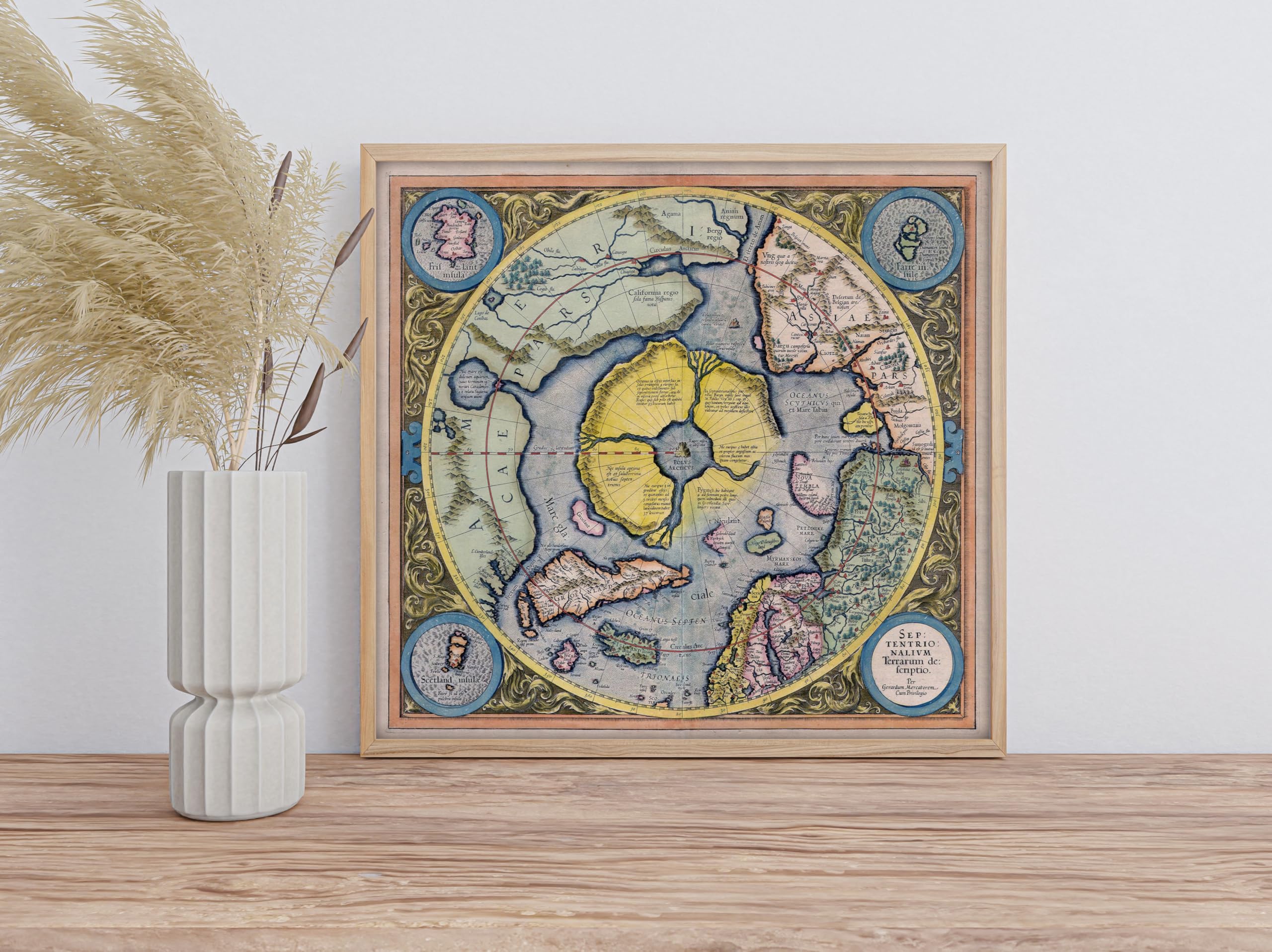 Snapklik.com : Mercators 1595 Iconic Flat Earth Map Of The North Pole ...