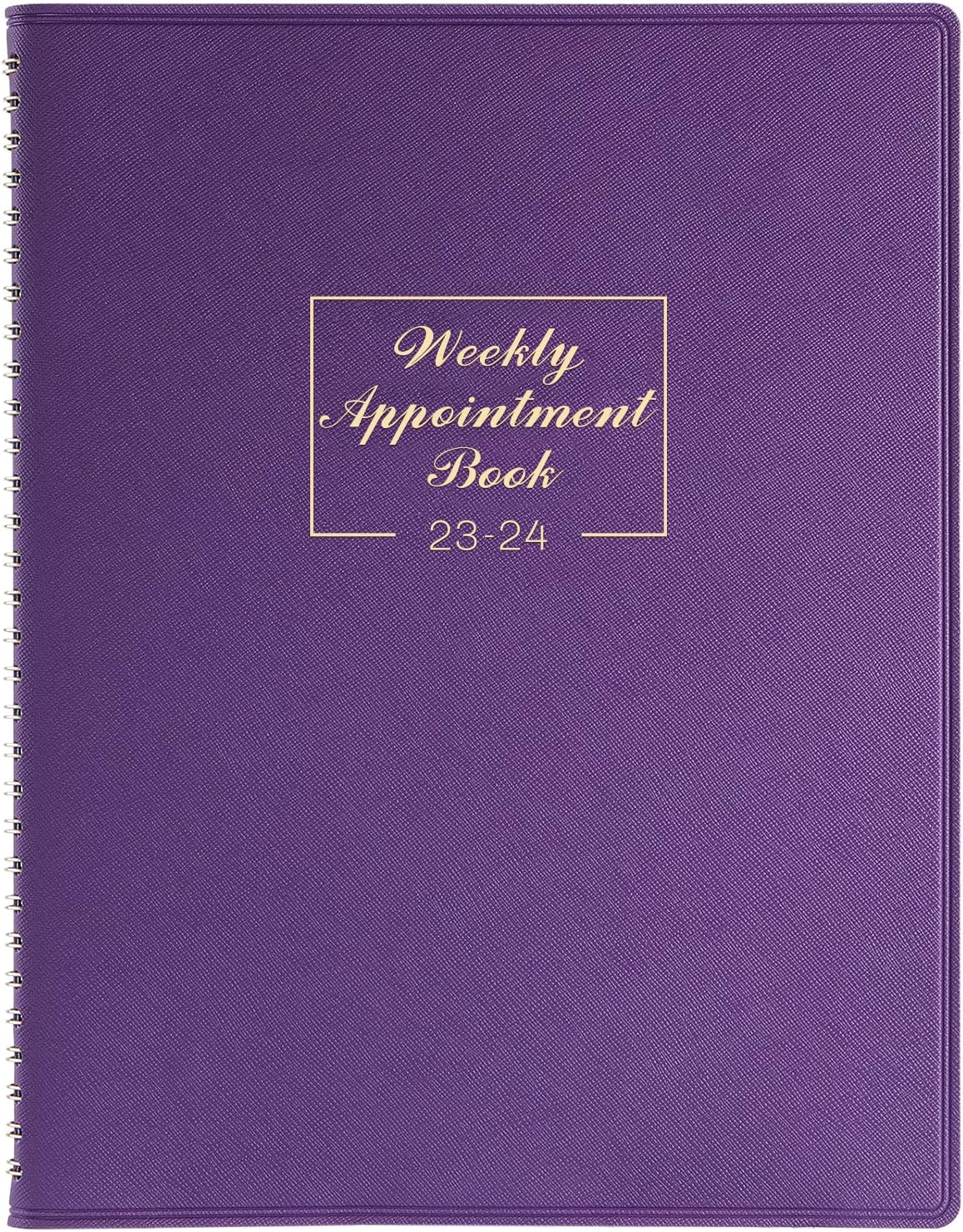 2023-2024 Weekly Appointment Book - Daily Hourly Planner 2023-2024 from July 2023-June 2024, 8.4" x 10.6", 15-Minute Interval, Flexible Soft Cover, Twin-Wire Binding, Perfect for Your Life