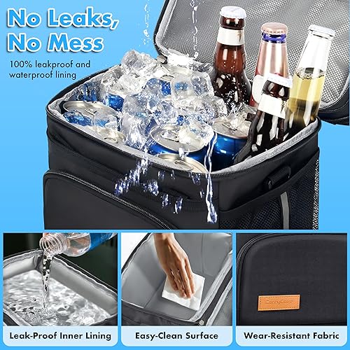 Miniatura 7 de Fiambrera para hombres y mujeres  3 en 1 Bento Box & Bottle Combo, expandible 16L doble cubierta aislada bolsa de almuerzo para oficina, picnic,