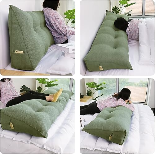 Miniatura 3 de Almohada de cuña triangular para cabecero de cama, almohada de cuña para cama de descanso, almohada de lectura, relleno de hueco, cojín de espalda