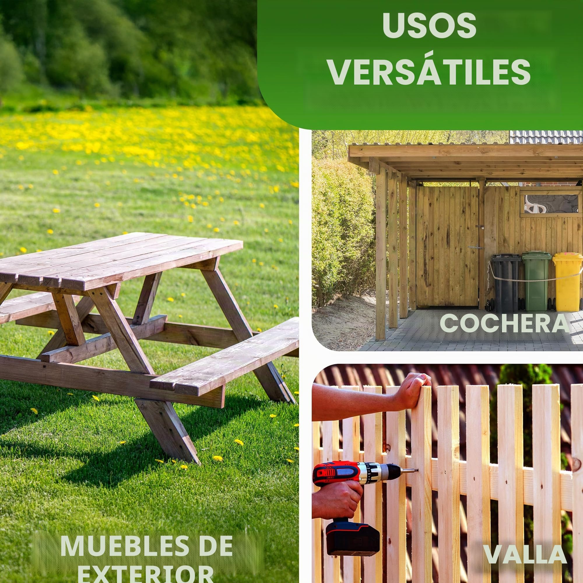 Gartenwelt Riegelsberger Tabla de madera de pino con bordes lisos, impregnada, 20 x 145 mm, longitud 120 cm, madera de construcción, duela/tabla completamente cepillada por los 4 lados