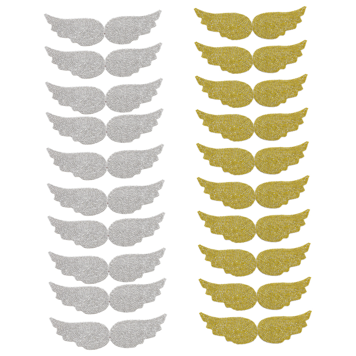 Amazon.co.jp: iplusmile 天使の羽 ぬい服 20個 金色 銀色 縫い 刺繍用