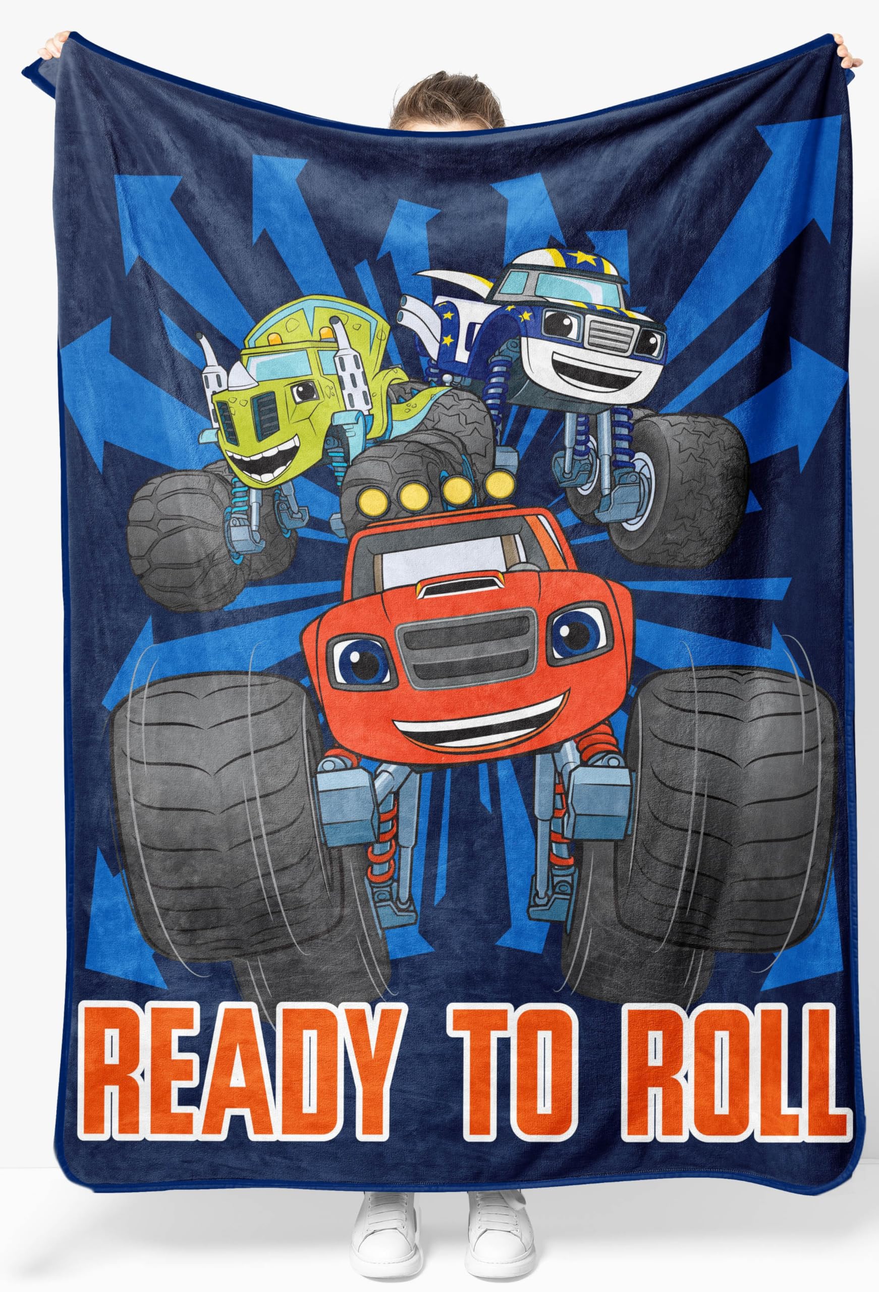 Nickelodeon Blaze and The Monster Machines Plush Throw Blanket - Measures 46 x 60 Inches Super Soft Lightweight Fleece Kids Bedding