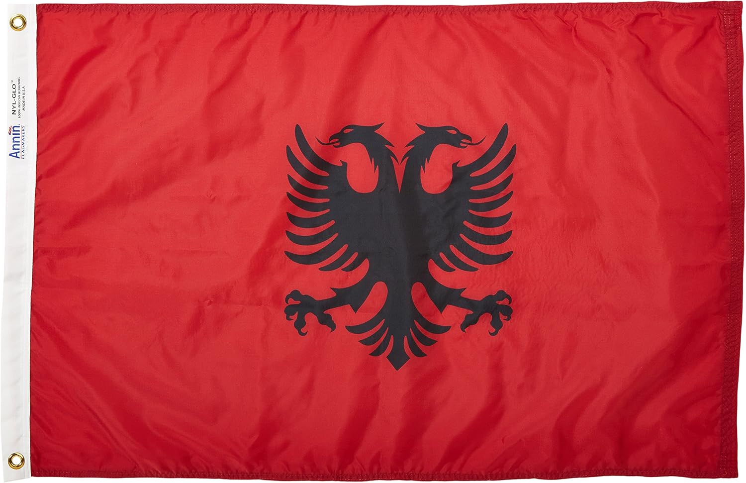 Annin Flagmakers Albania Flag USA-Made to Official United Nations Design Specifications, 3 x 5 Feet (Model 190183)