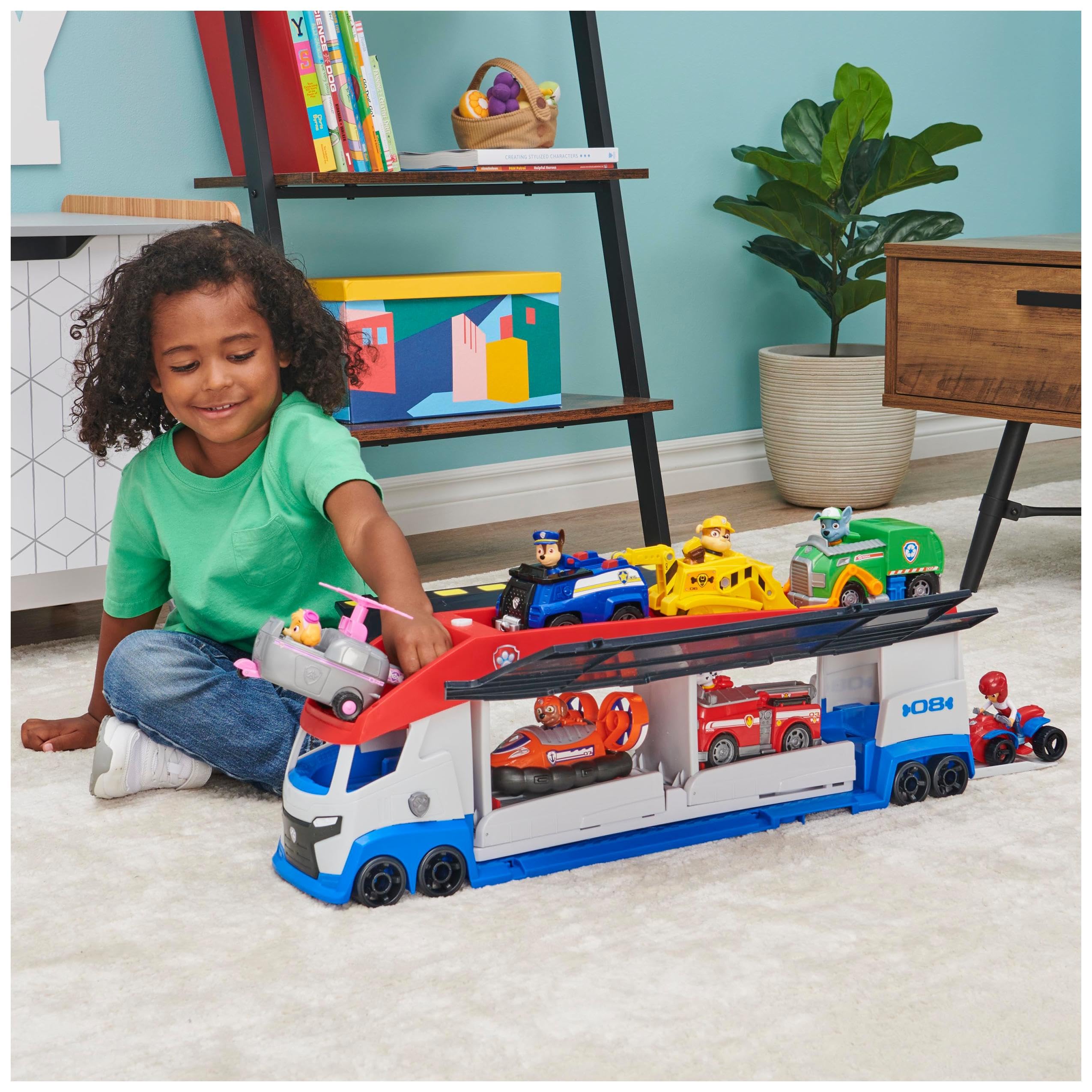 Paw Patrol Patrulla Canina - Paw Patroller Transformable con Lanzadores + Figura y Vehículo Ryder + - Patrulla Canina Juguetes - Regalo Niño 3 años + - Juguetes Niños 3 años