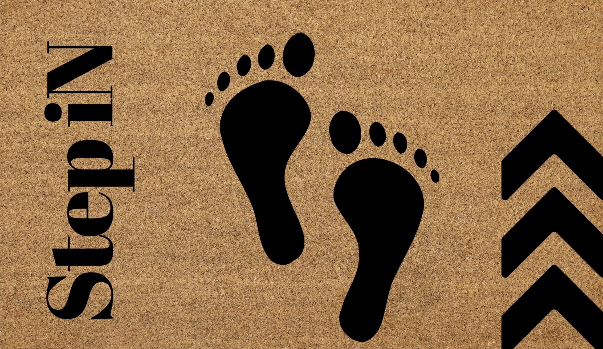 COCONIQ Coir Door Mats 43x76 cm, Non-Slip Sturdy, PVC Backed Heavy Duty, Easy to Clean, Ideal for Door Entrance Patio, Porch