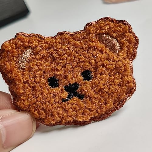 Miniatura 7 de 16 parches bordados de oso de dibujos animados, bonitos parches de oso para ropa, parches bordados de reparación de apliques de coser, parches de