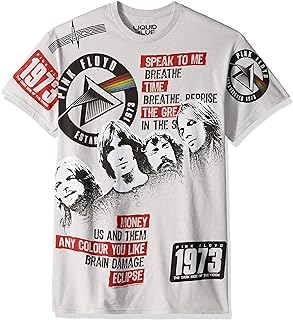 Liquid Blue Unisex-Adult Pink Floyd Dark Side 1973 Short Sleeve T-Shirt