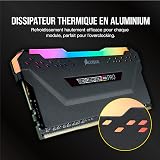 Corsair Vengeance RGB Pro 32Go (2 x 16Go) DDR4 Jusqu'à 3600MHz C18, Kit de Mémoire Haute Performance (AMD Optimisé) - Noir - 5