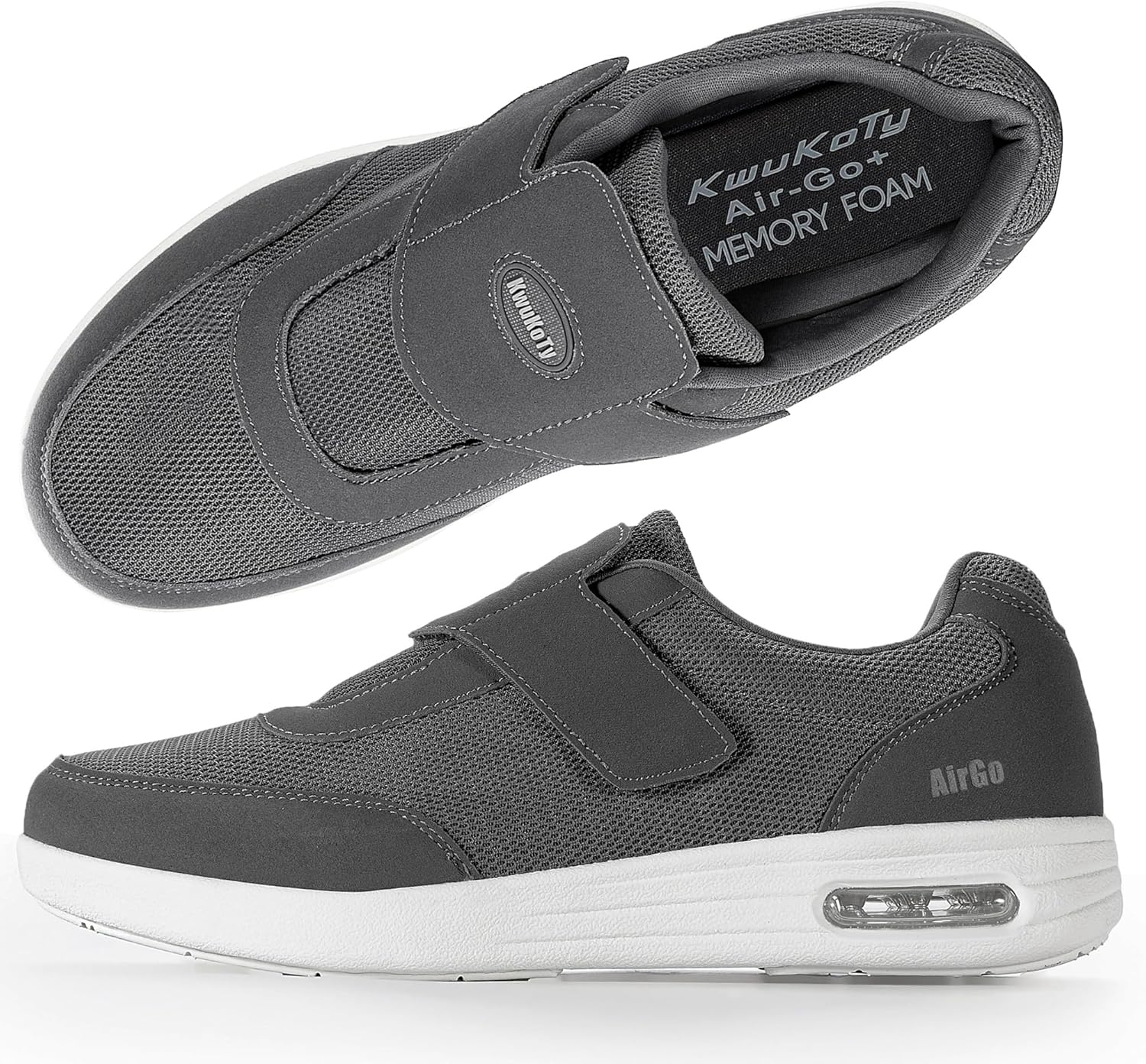 Orthopedic Shoes for Women, Wide Width Diabetic Walking Shoes with Air Cushion & Arch Support for Plantar Fasciitis | Size 6.5-11.5