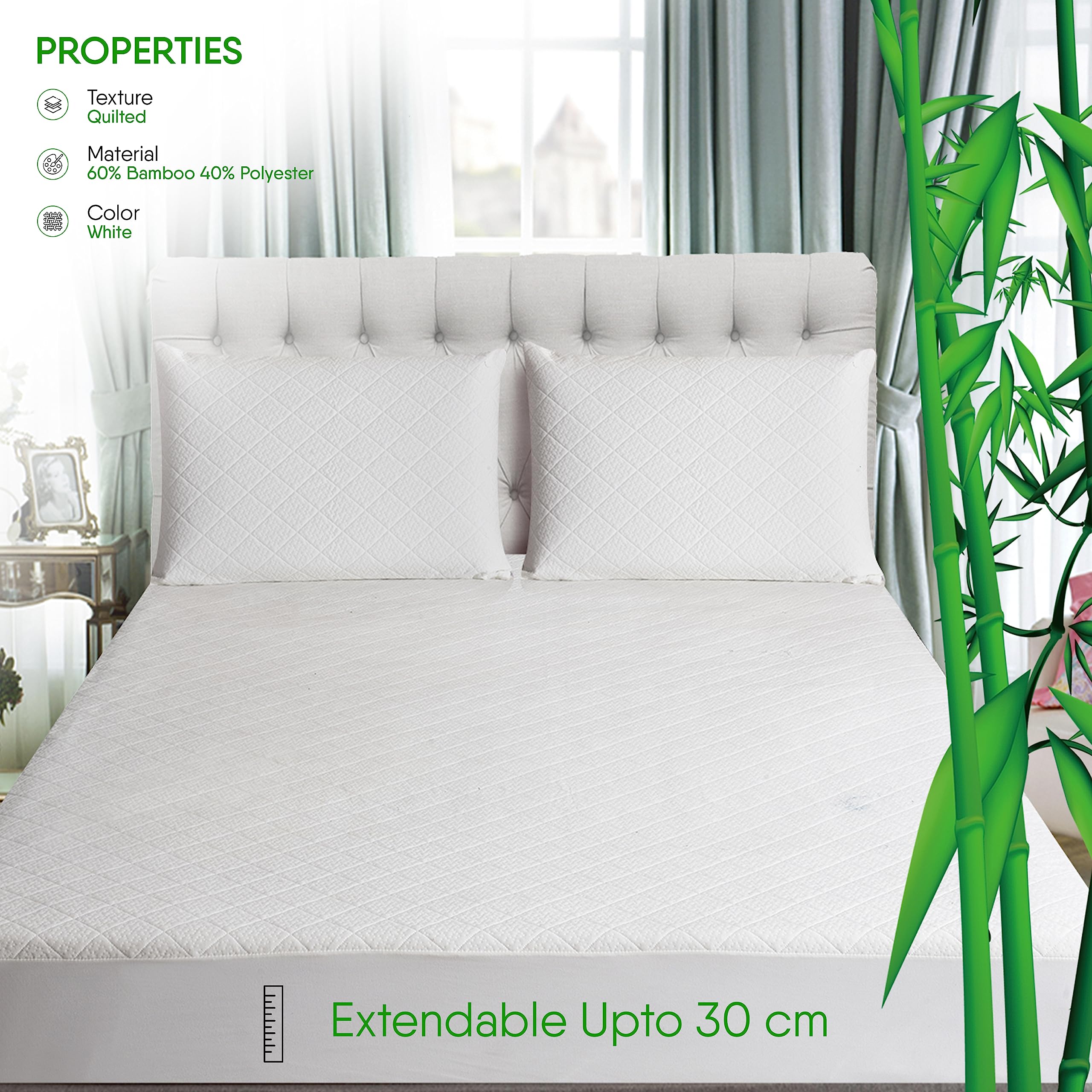 Coprimaterasso Impermeabile Super King Size - 100% Cotone, Profondità 30 Cm, Anallergico E Lavabile - Foto 4