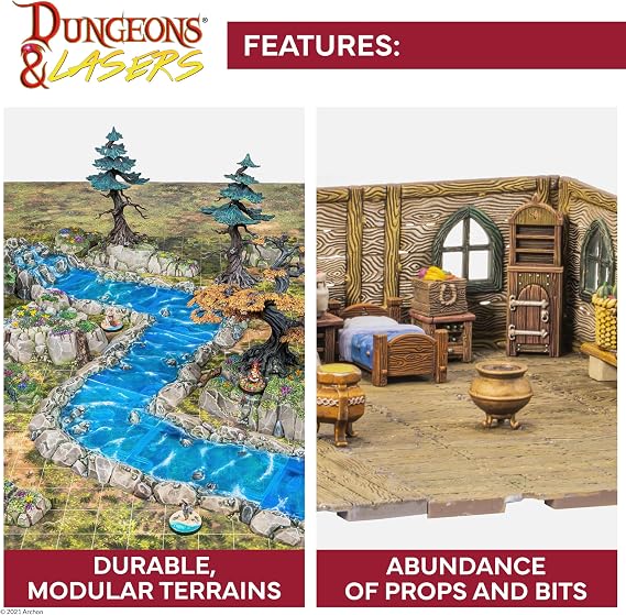 Dungeons & Lasers Draculus Dragon Miniature Figure - Tall 5.7 Height (145mm) with Scenic Base - 5E Compatible for DND and Tabletop RPG Games - Highly Detailed and Unpainted - from Archon Studio