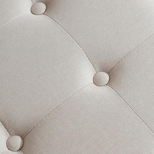 Miniatura 7 de Furnimart Banco otomano de almacenamiento de 42.5 pulgadas, banco de almacenamiento tapizado para dormitorio, entrada, sala de estar, lino copetudo