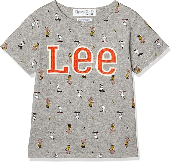 Amazon リー Tシャツ Leexpeanutsスヌーピーt キッズ グレー 日本 140cm 日本サイズ140 相当 Tシャツ カットソー 通販