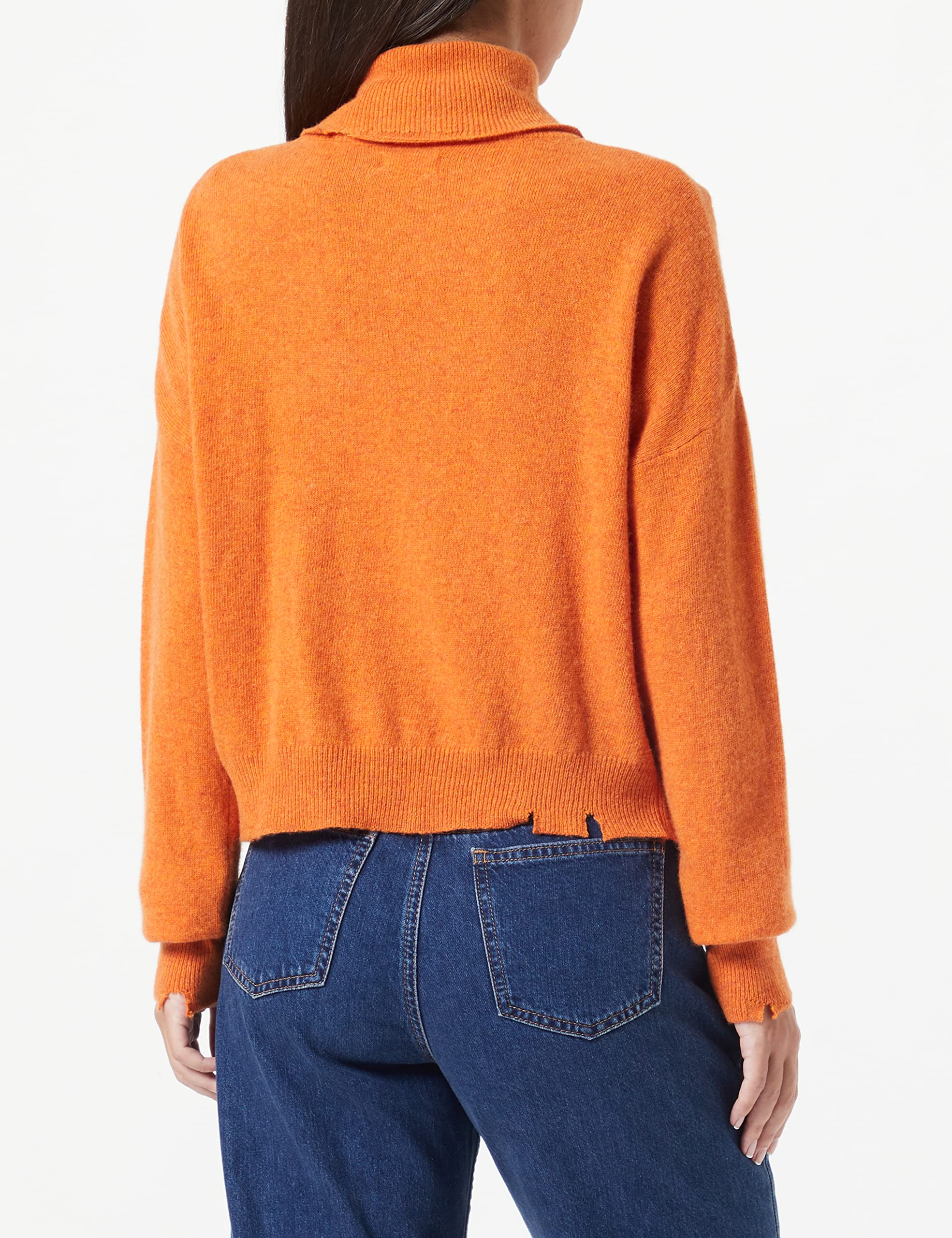Replay Damen Pullover Rollkragenpullover Wolle