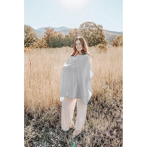 Miniatura 81 de Konssy Funda de lactancia de muselina para lactancia materna, transpirable, 100% algodón, con aro rígido para delantal de lactancia, toldo multiusos